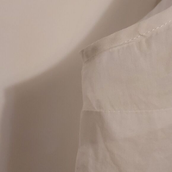 See by Chloe peasant blouse short sleeve smocked boho blouse cream - Picture 6 of 15